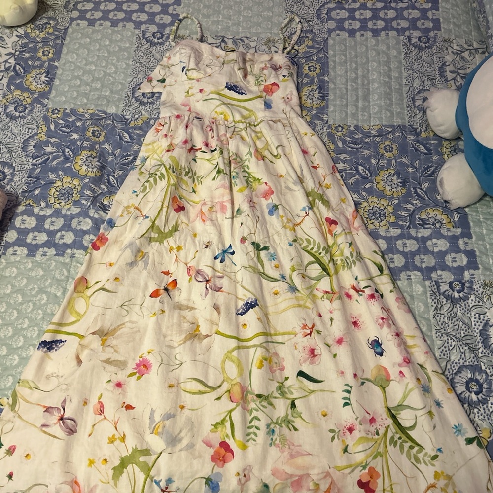 H&M Floral Maxi Dress - White and Multicolor